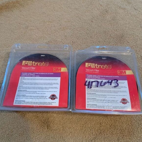 2 3M Filtrate Hoover T-Series HEPA 64821 Vacuum Filters - Picture 4 of 6